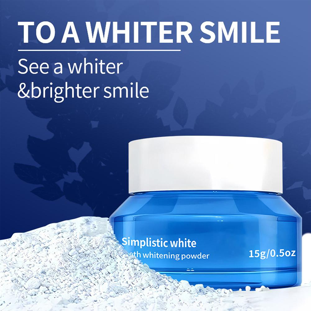 Teeth Whitening Ingredients - Simplistic White Teeth Whitening Powder Stain