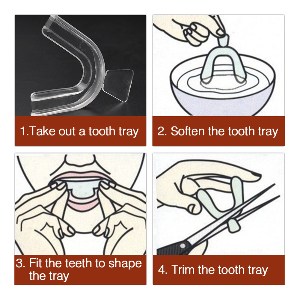 2-10pcs Silicone Mouth Guard O - Teeth Whitening Tray 评论和价格