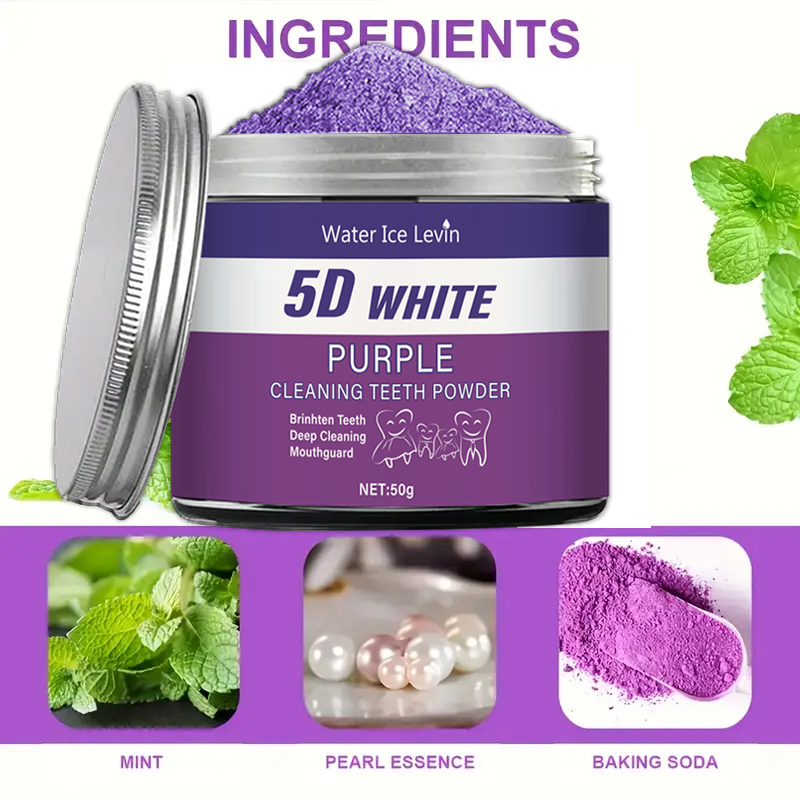 Purple Teeth Whitening Powder, - Teeth Whitening Ingredients 评论和价格